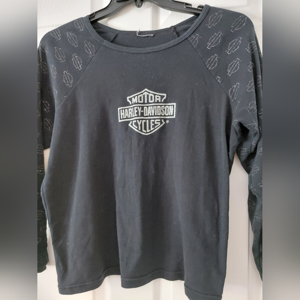 Harley-Davidson Black and Silver Logo Shirt